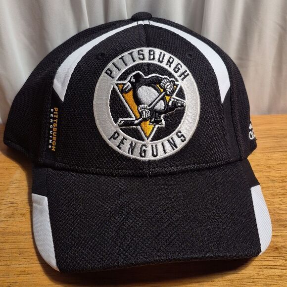 Adidas Pittsburgh Penguins L/XL Stretchfit Hat - New - Picture 1 of 8